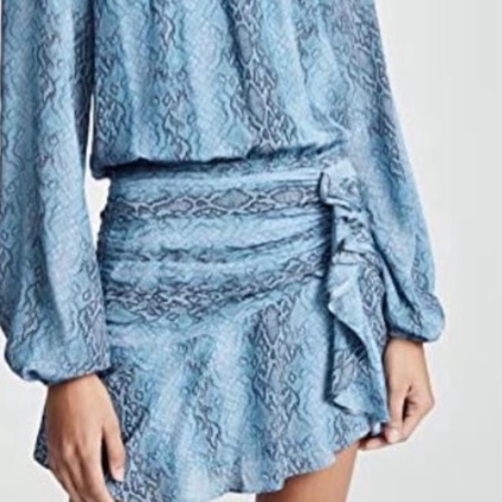 Ramy Brook Sky Blue Textured Mini Dress